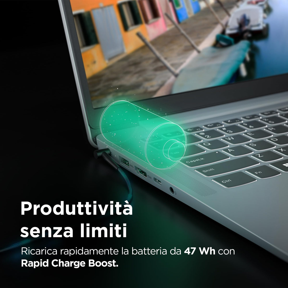 Lenovo IdeaPad Slim 3 Notebook 15" IPS, Intel Core 5 320, RAM 16GB, 512GB SSD, Windows 11 Home, WiFi 6, Laptop per Casa, Ufficio, Studio, Multitasking, Uso Quotidiano - Caricatore non incluso