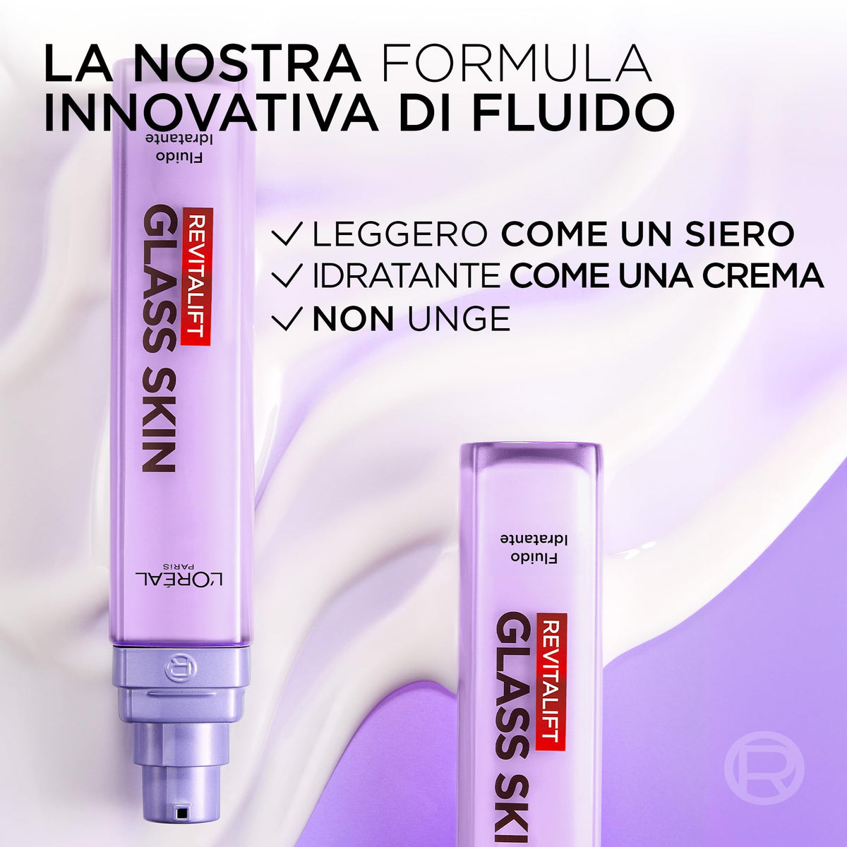 L'Oréal Paris Glass Skin Maschera in Idrogel, Per Tutti i Tipi di Pelle, Pelle Luminosa e Radiosa, Risultati Istantanei, Trend Coreana, Con Acido Ialuronico e Centella Asiatica, Revitalift, 1x37gr
