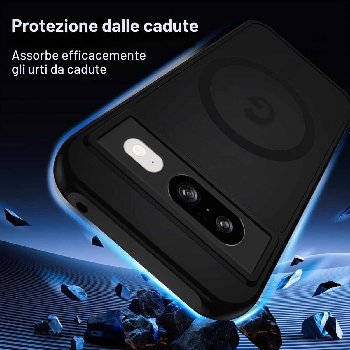 XTCASE Cover Magnetica per Google Pixel 11/11 Pro 5G Traslucida Opaca, Nero
