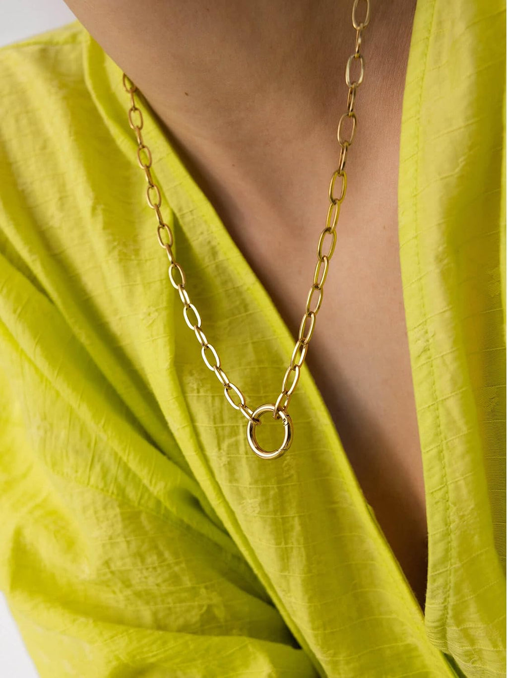 Purelei Glow Charm - Collana da donna in acciaio inox con chiusura a moschettone per charm, catena regolabile da 40 a 45 cm, per gioielli personalizzati