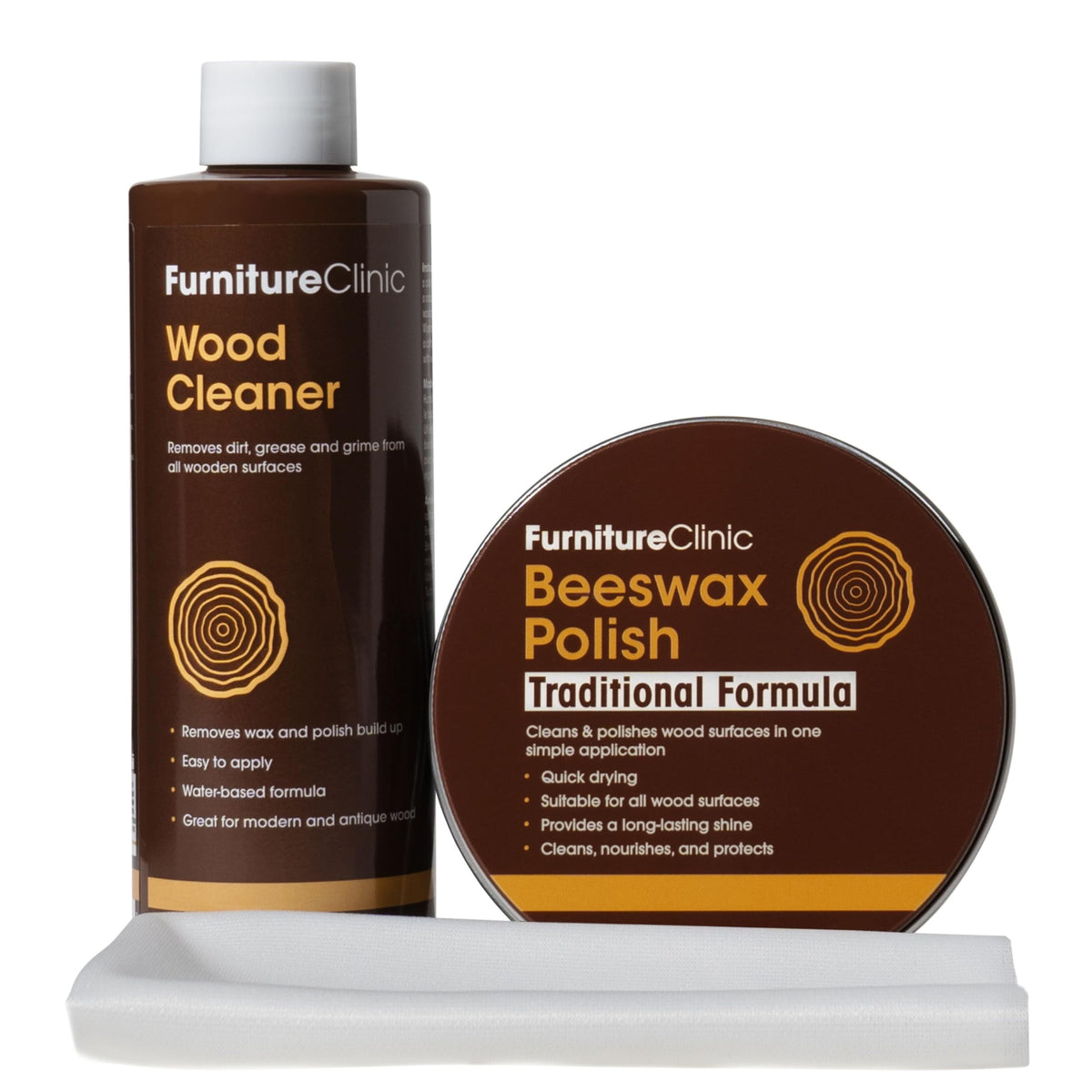 Cera d'Api Naturale per Legno & Mobili Furniture Clinic: 200ml - Rifinisce e Lucida Ogni Legno per Armadi, Porte, Pavimenti- a Basso Odore, Atossica