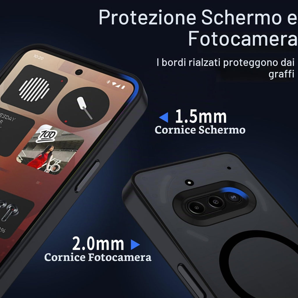XTCASE Cover Magnetica per Google Pixel 11/11 Pro 5G Traslucida Opaca, Nero