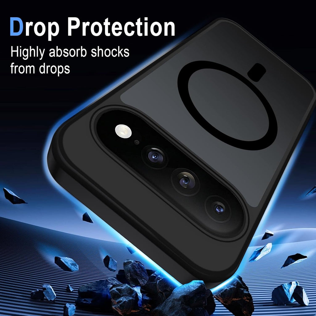 XTCASE Cover Magnetica per Google Pixel 11/11 Pro 5G Traslucida Opaca, Nero