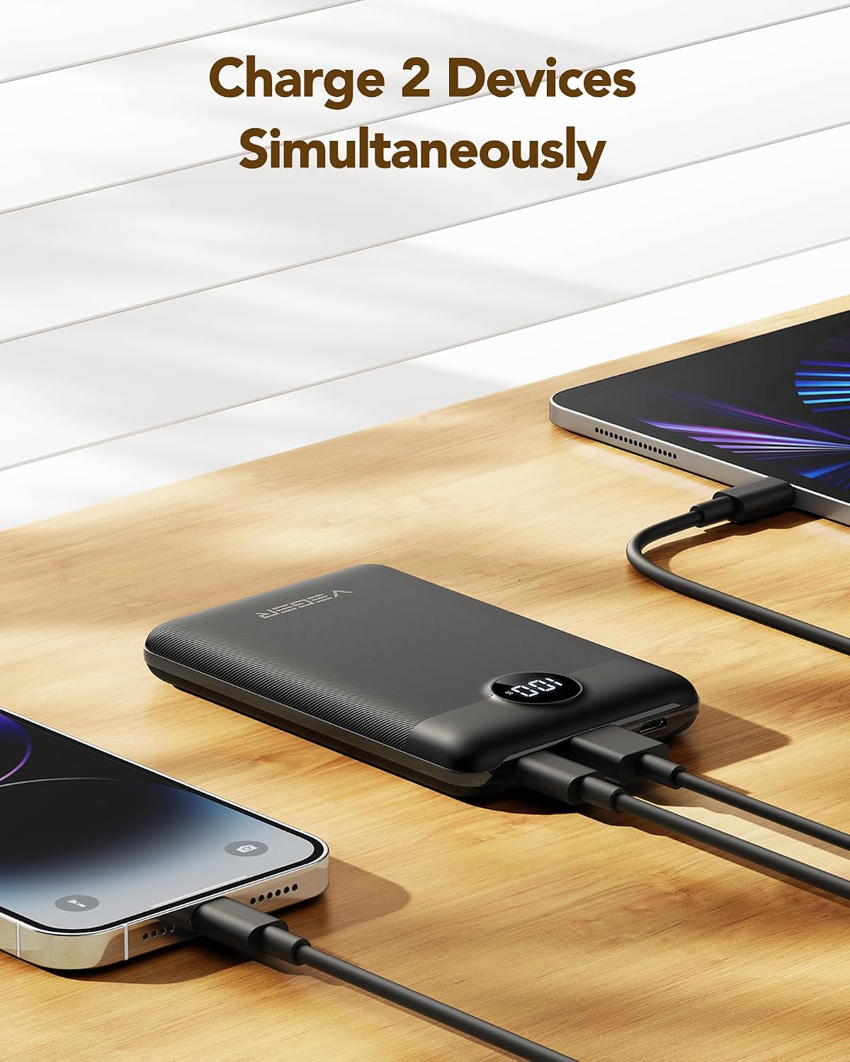 VEGER Power Bank 22.5W Ricarica Rapida 10000mAh Caricabatterie Portatile