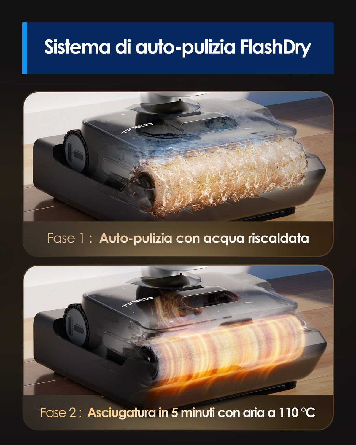 Tineco Floor ONE S7 Stretch Ultra Lavapavimenti aspirapolvere senza fili