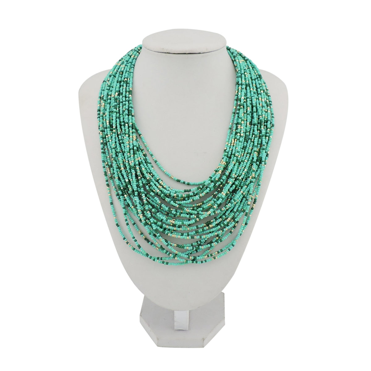 Bocar Multi Layer Chunky Bavaglino dichiarazione perle semi, collare collana per donne regalo (NK-10351)