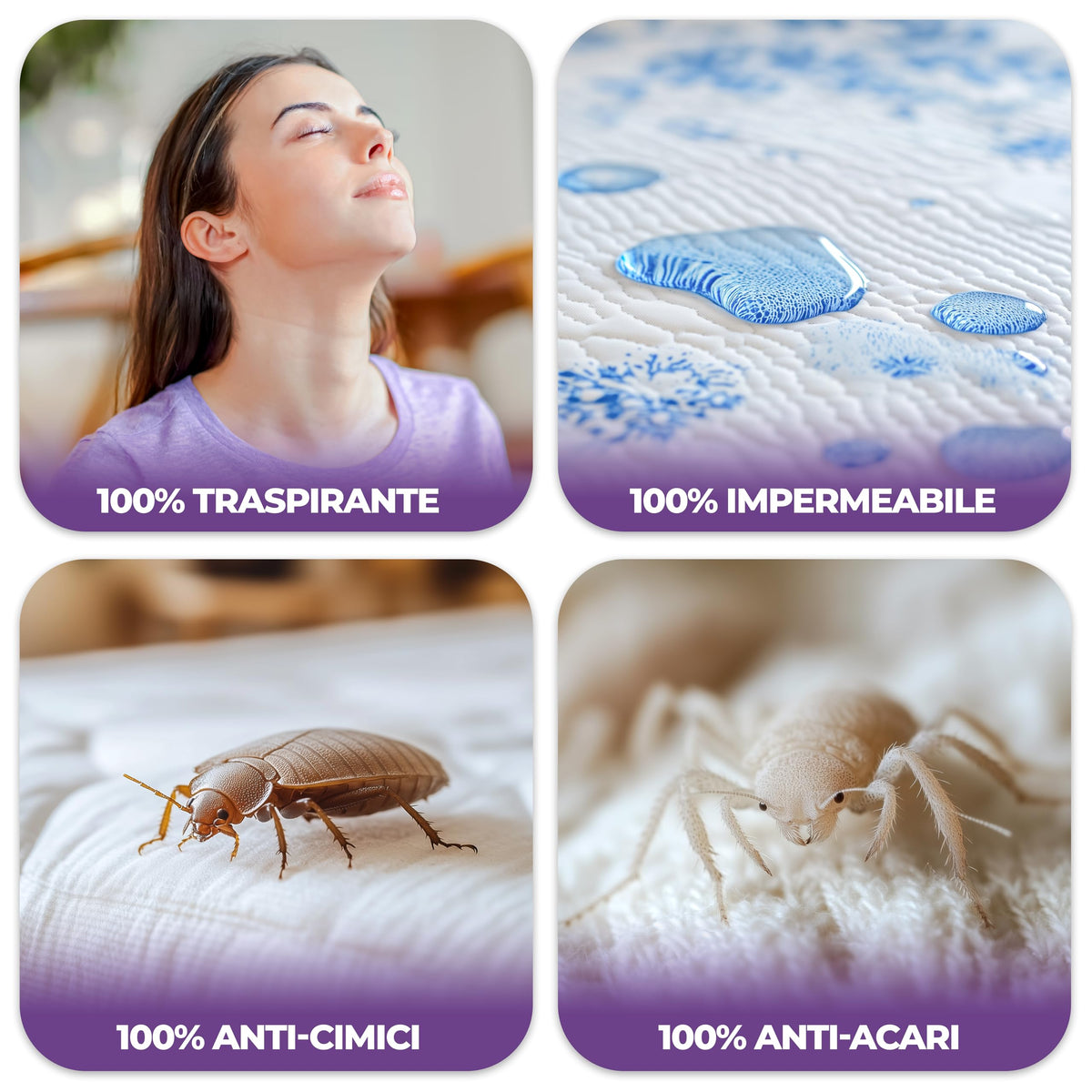 Coprimaterasso Integrale Impermeabile Premium 140 x 200 x 20 cm Zip