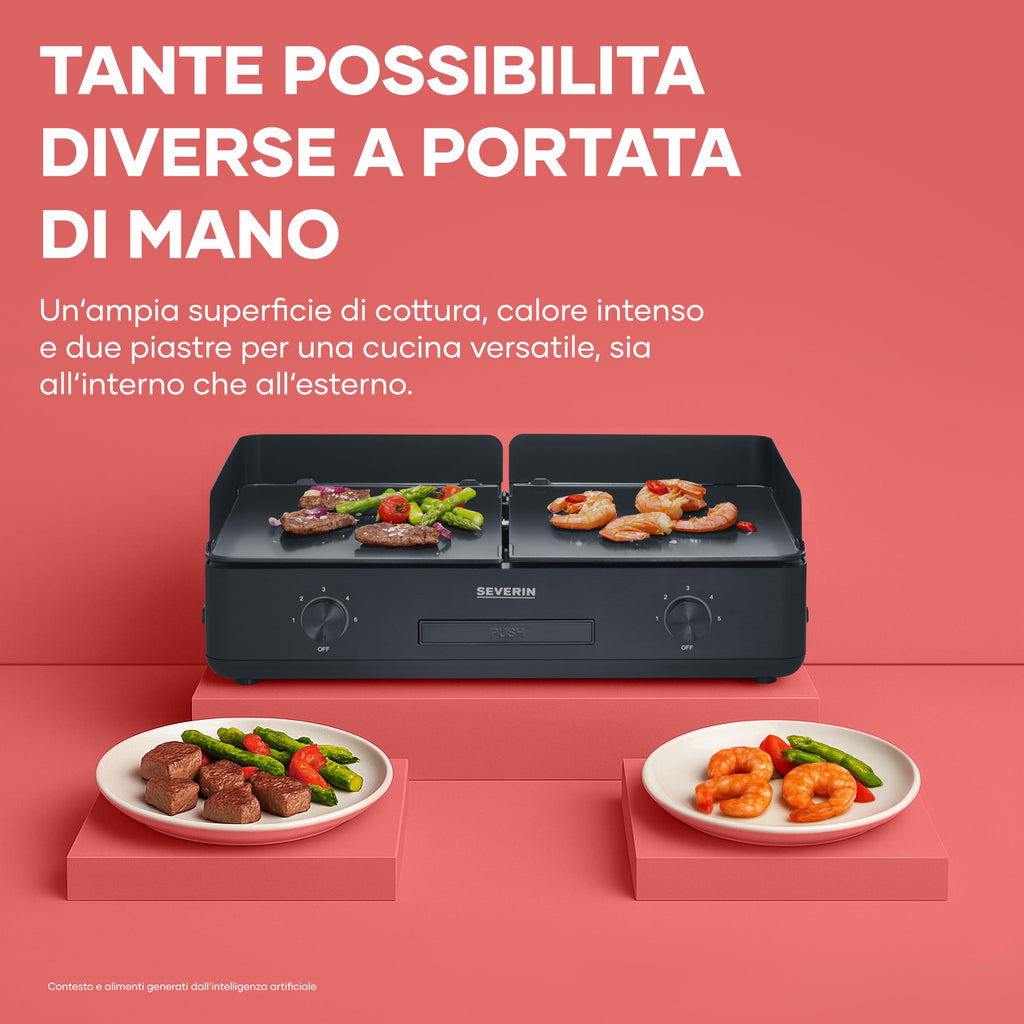 SEVERIN Barbecue Elettrico da Tavolo 2200W - PG 8565