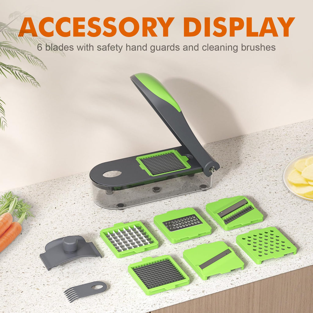 Ibergrif M524-7 Taglia Verdure, Mandolina 7 in 1 Multifunzione