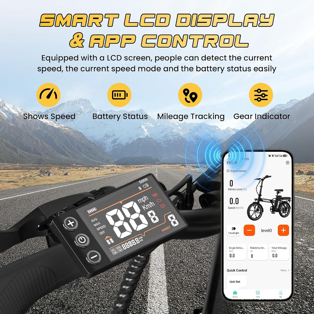 EVERCROSS Bicicletta Elettrica per Adulti, 250W Bici da Montagna,16"/20"/27,5" Pneumatici Grassi E-Bike, Fino a 25KM/H, 36V/48V Batteria Rimovibile E-Bici,Sistema a Doppio Disco