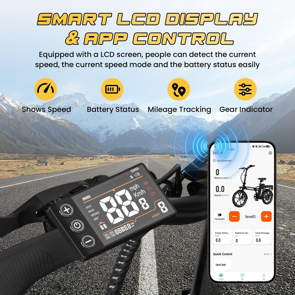 EVERCROSS Bicicletta Elettrica per Adulti, 250W Bici da Montagna,16"/20"/27,5" Pneumatici Grassi E-Bike, Fino a 25KM/H, 36V/48V Batteria Rimovibile E-Bici,Sistema a Doppio Disco