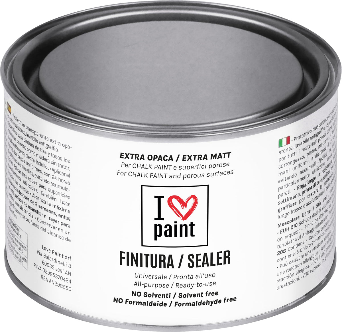 I LOVE paint Cera Trasparente per Chalk Paint e Legno 375ml - Non Altera il Colore Originale - Perfetta per Superfici Porose e Restauro - Con Cera d'Api e Cere Nobili