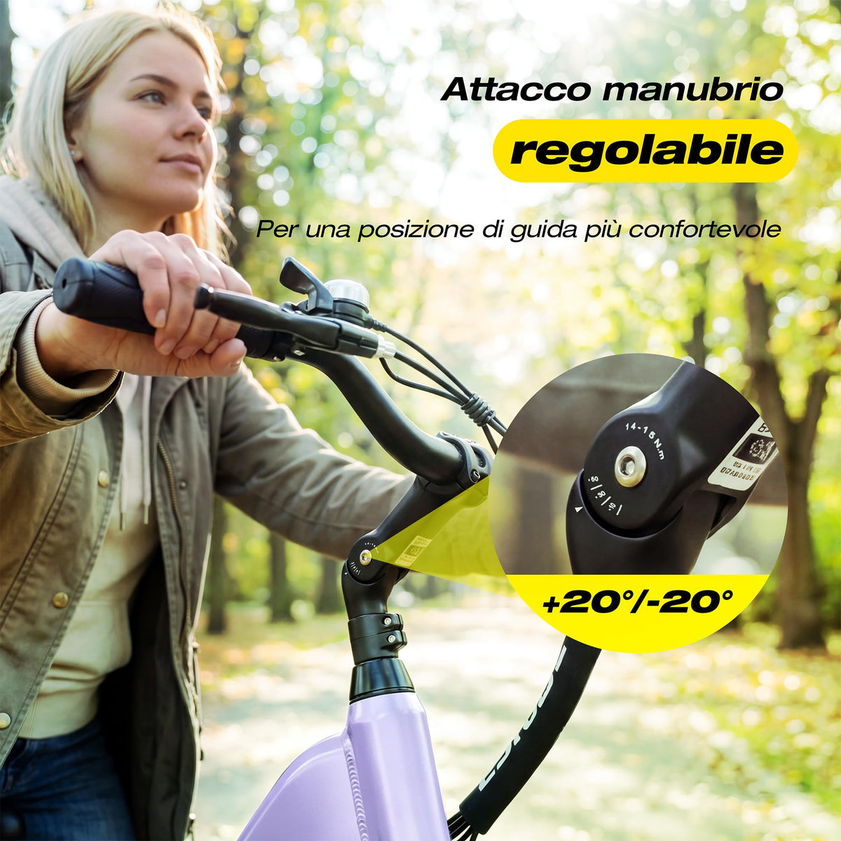 ESKUTE C202 Bicicletta Elettrica 48V 17,5Ah per Adulti 26”, Batteria Rimovibile, E-Bike da Città per Pendolari, Cambio 7 Velocità, 25 km/h, Autonomia fino a 110 km