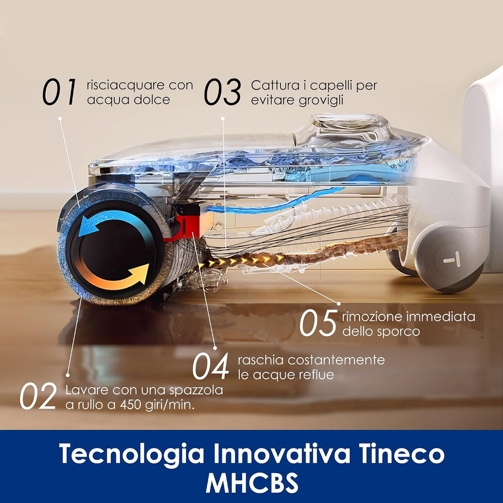 Tineco Floor ONE Stretch S6 AspirapolvereLavapavimenti, FlashDry, iLOOP