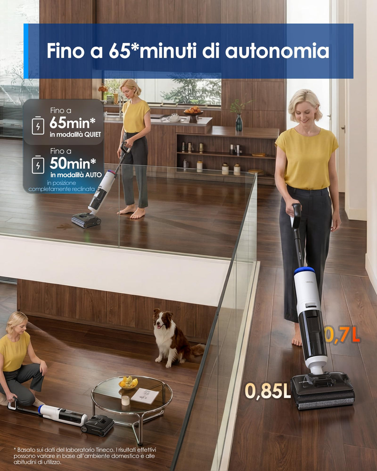 Tineco Floor ONE S7 Stretch Ultra Lavapavimenti aspirapolvere senza fili