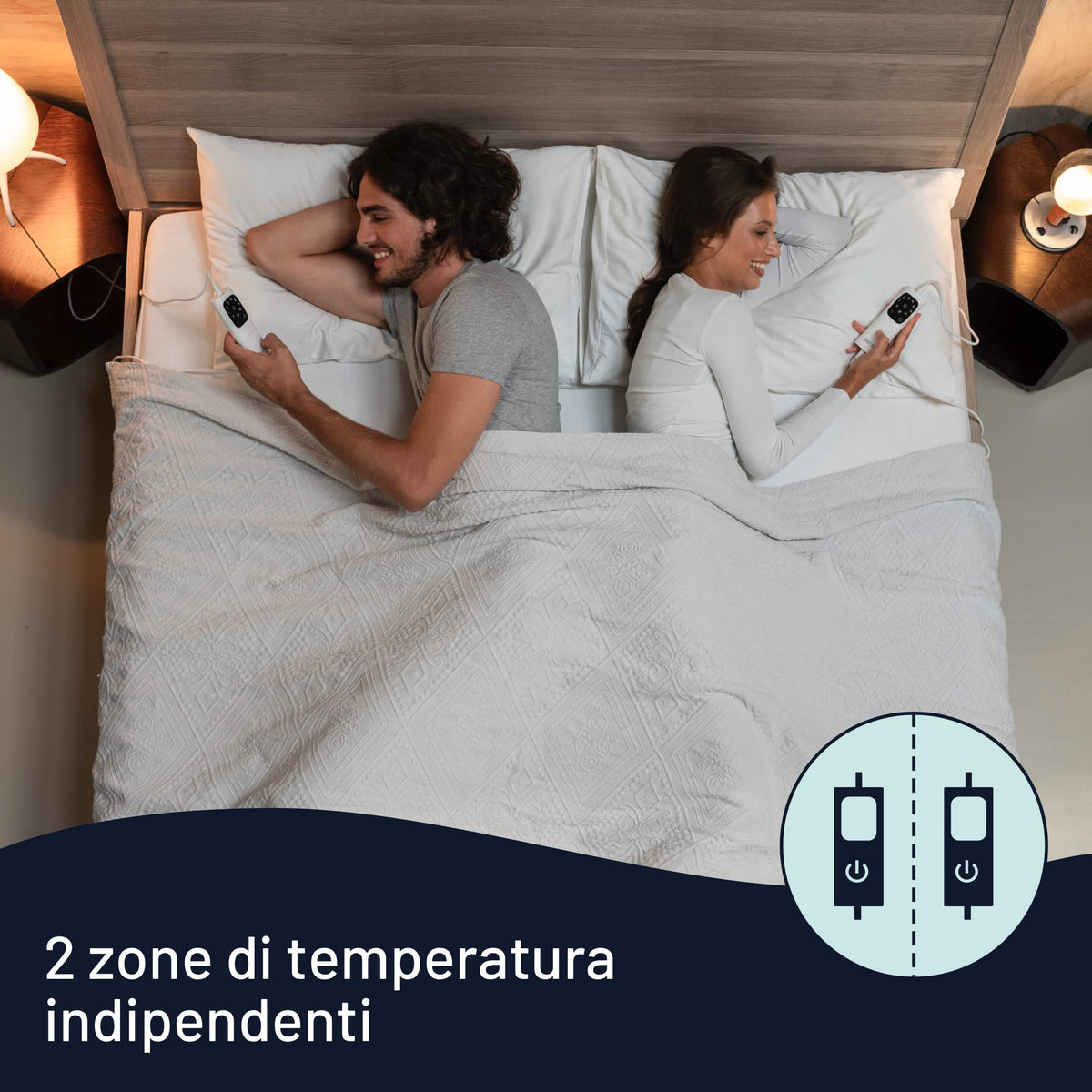 Imetec Scaldasonno Adapto – Scaldaletto singolo 150x80 cotone