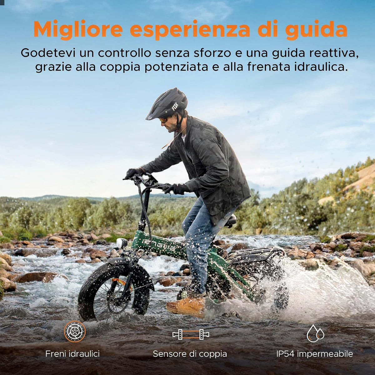 ENGWE EP-2 3.0 BOOST Bici Elettrica Pieghevole, Batteria Da 48 V 13,5Ah