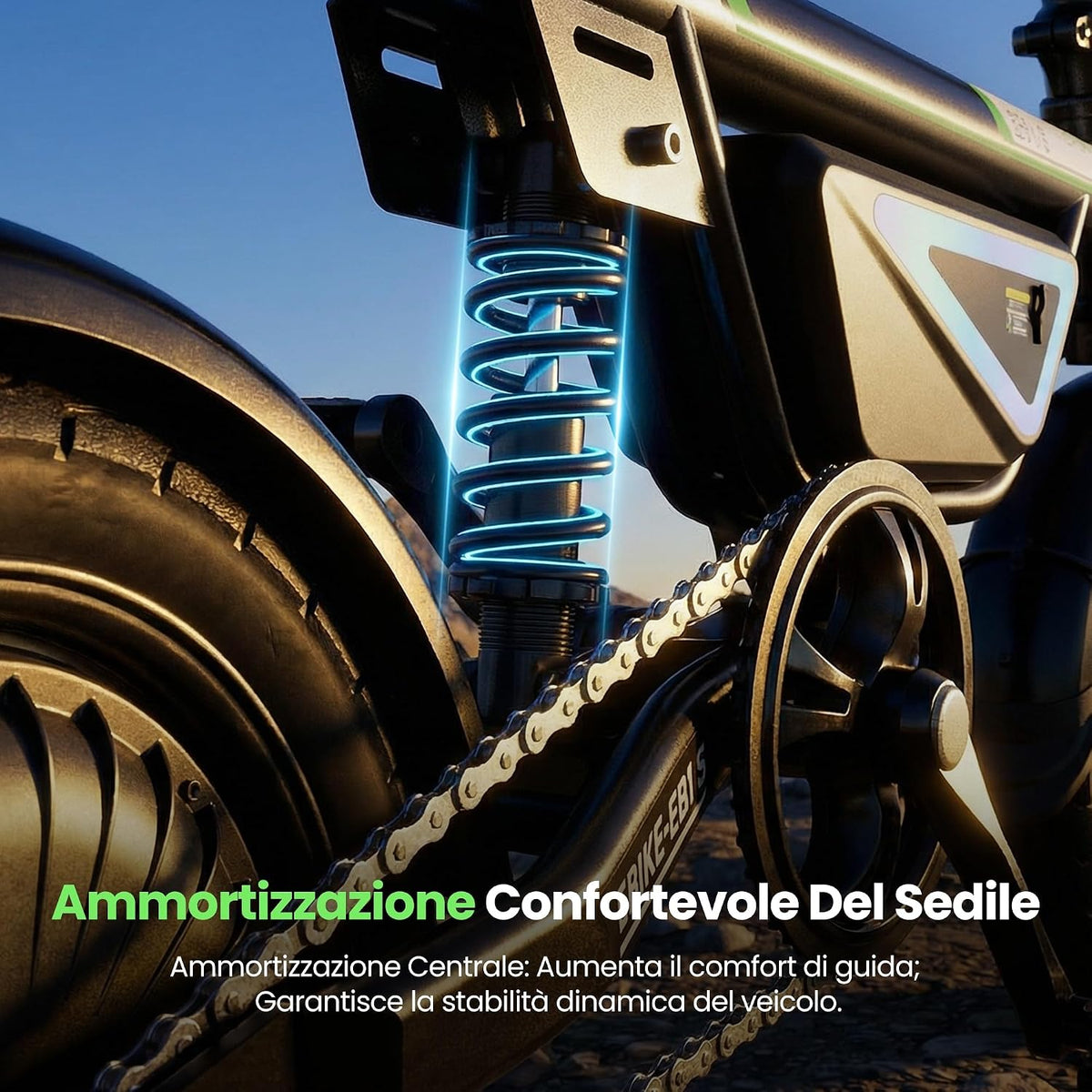 Finbike Bici Elettrica Pieghevole 14'' Pneumatico, 432WH Batteria, Autonomia di 30-50 KM, Motore 250W, E-Bike per Adulti e Adolescente, Carico 120kg, 10/15/25KM/H