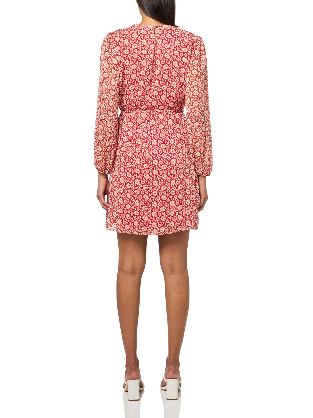 Tommy Hilfiger Balloon Sleeve Pleated Front Tie Waist Mini Dress Vestito Casual Donna (Pacco da 1)