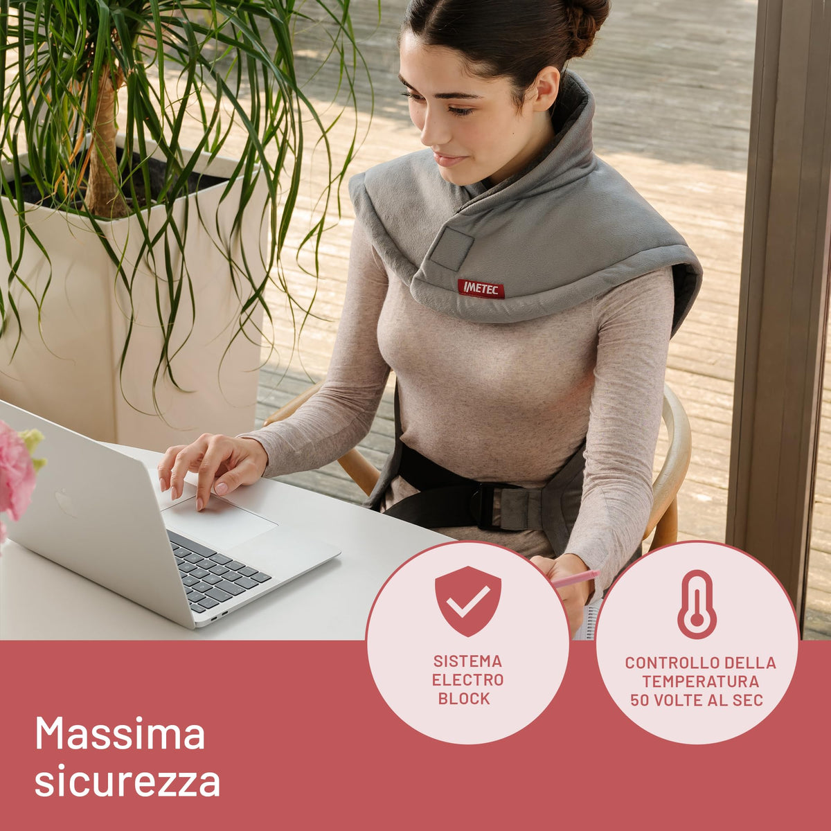 Imetec Intellisense Cervical – Termoforo cervicale e spalle 47x52 cm