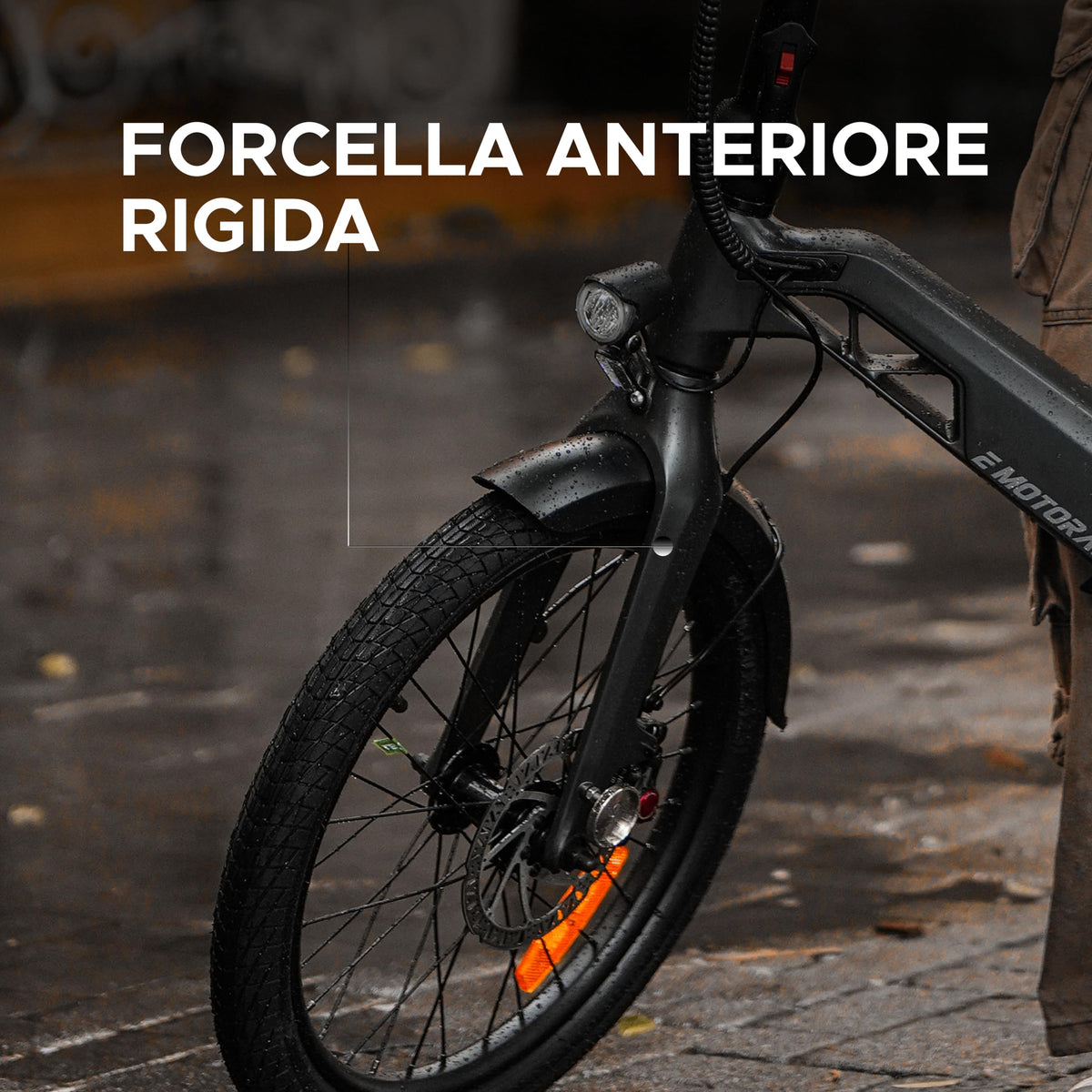 EMotorad V1, Bicicletta Elettrica Pieghevole da Città, Telaio in Lega di Magnesio, Motore 250 W 35 Nm, Batteria Rimovibile 36 V 7,8 Ah, Shimano Tourney 7 Velocità, Freni a Disco Idraulici