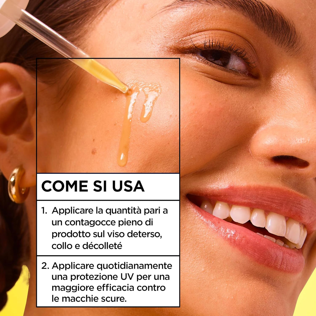 Garnier Siero Viso Vitamina C Anti-Macchie, Illuminante e Rimpolpante, Arricchito con Vitamina C, Niacinamide e Acido Salicilico, Pelle Libera dalle Macchie Scure in 6 Giorni, Incarnato Luminoso, 30ml