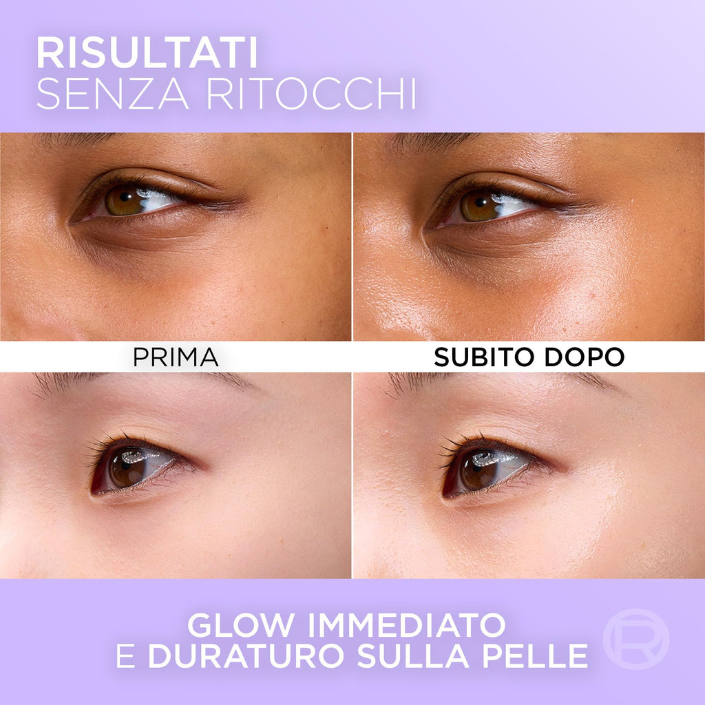 L'Oréal Paris Glass Skin Maschera in Idrogel, Per Tutti i Tipi di Pelle, Pelle Luminosa e Radiosa, Risultati Istantanei, Trend Coreana, Con Acido Ialuronico e Centella Asiatica, Revitalift, 1x37gr