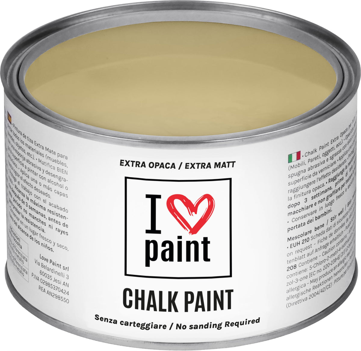 I LOVE paint Cera Trasparente per Chalk Paint e Legno 375ml - Non Altera il Colore Originale - Perfetta per Superfici Porose e Restauro - Con Cera d'Api e Cere Nobili