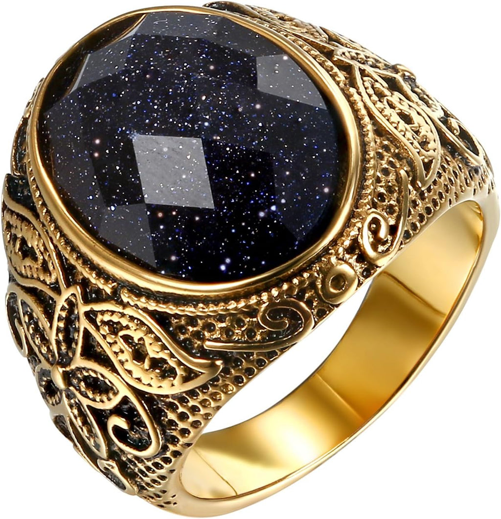 OIDEA Anello Acciaio Inossidabile Fidanzamento Promessa Matrimonio Nuziale Uomo Donna Oro,Misura a Scelta