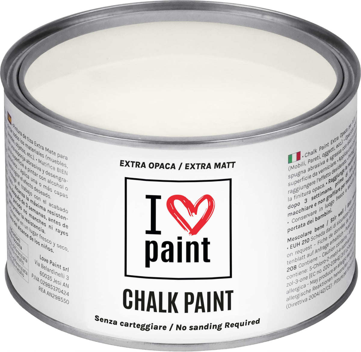 I LOVE paint Cera Trasparente per Chalk Paint e Legno 375ml - Non Altera il Colore Originale - Perfetta per Superfici Porose e Restauro - Con Cera d'Api e Cere Nobili
