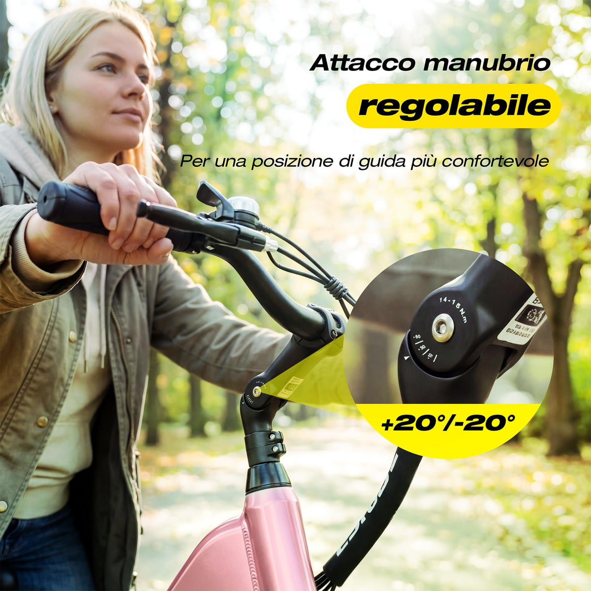 ESKUTE C202 Bicicletta Elettrica 48V 17,5Ah per Adulti 26”, Batteria Rimovibile, E-Bike da Città per Pendolari, Cambio 7 Velocità, 25 km/h, Autonomia fino a 110 km