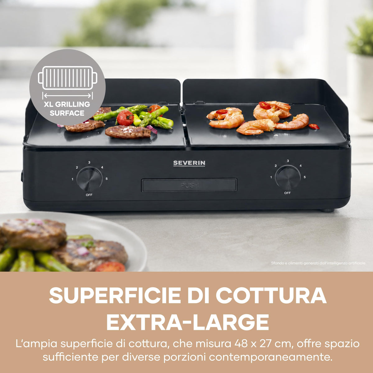 SEVERIN Barbecue Elettrico da Tavolo 2200W - PG 8565
