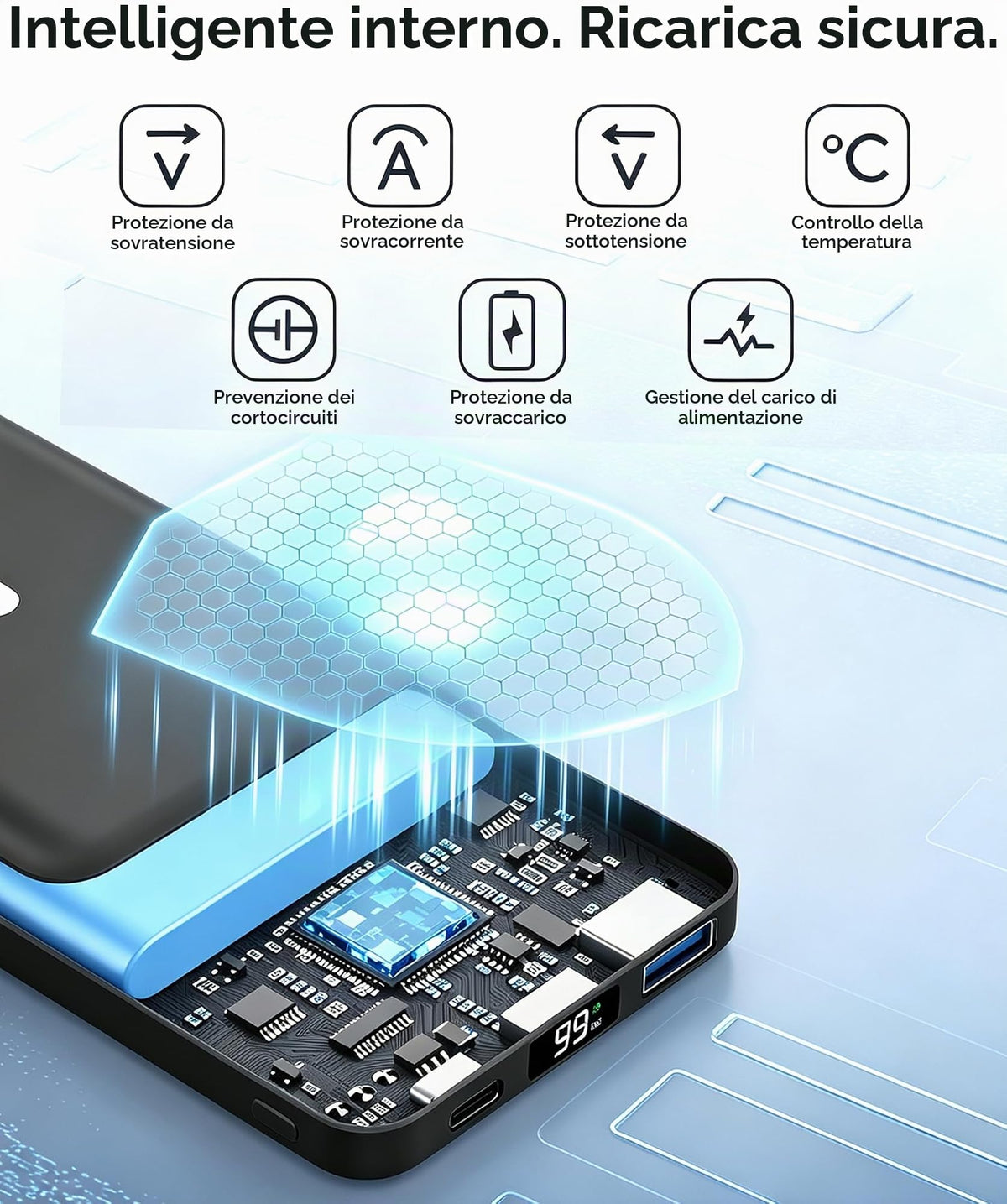 per Magsafe Powerbank 10000mAh,Power bank per iPhone con Supporto