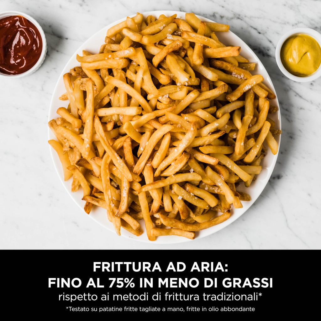 Ninja FlexDrawer, Friggitrice ad Aria XL, Doppia Zona, 10,4L, Nero/Rame