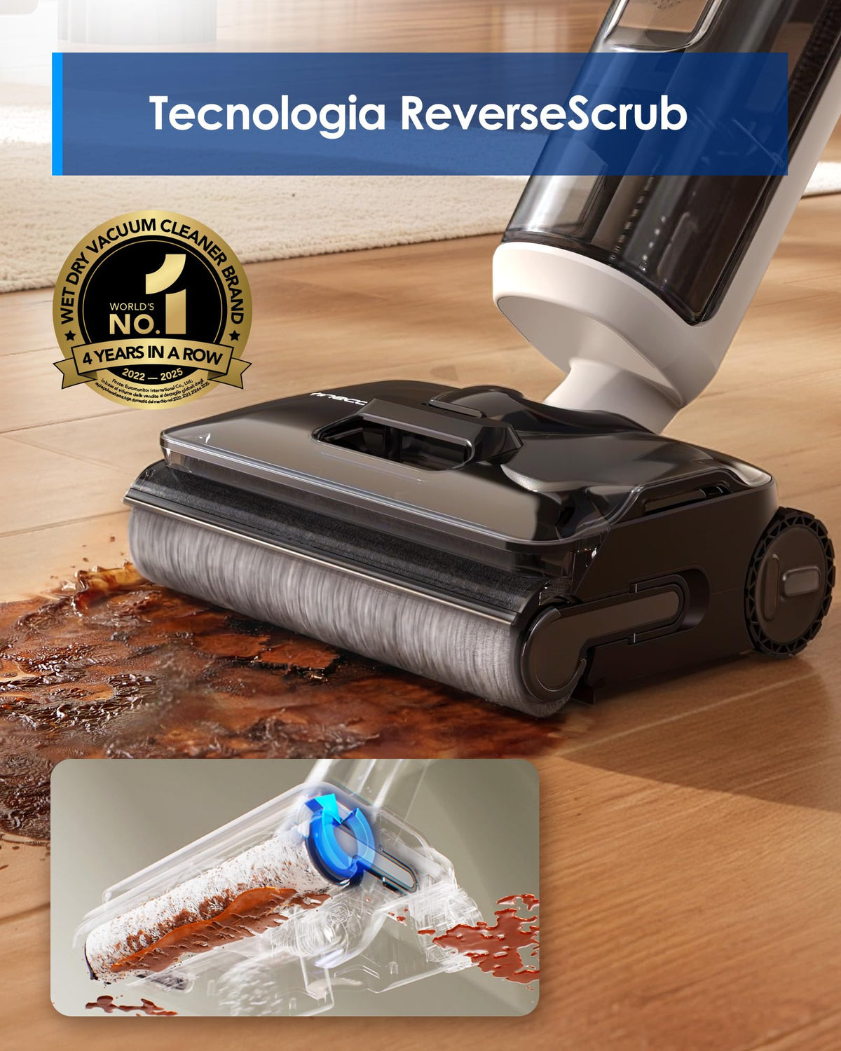 Tineco Floor ONE S7 Stretch Ultra Lavapavimenti aspirapolvere senza fili