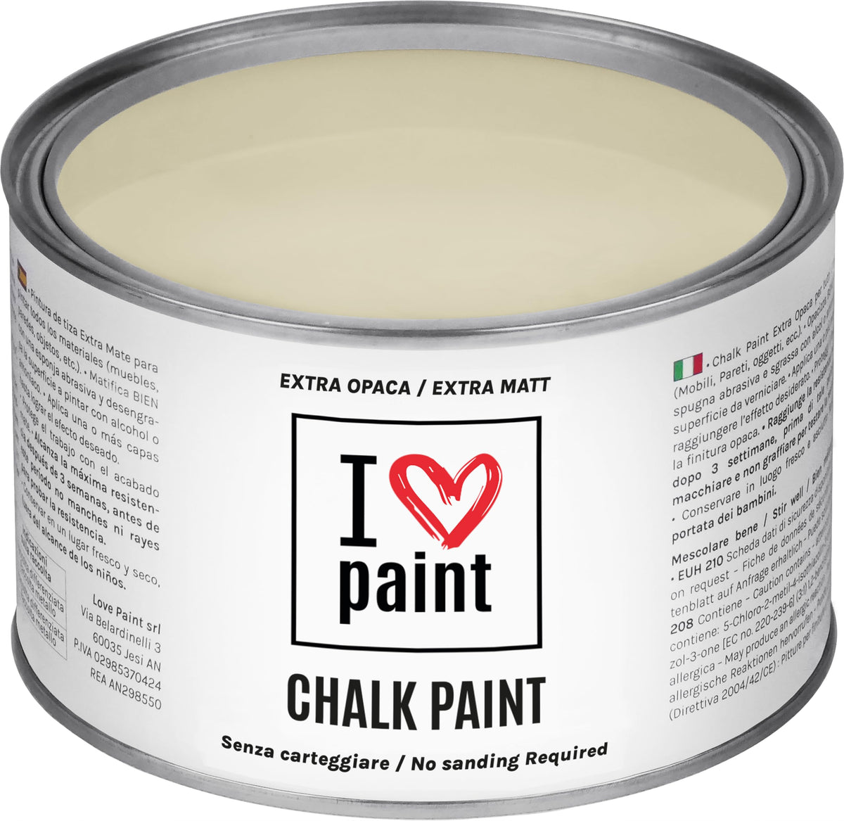 I LOVE paint Cera Trasparente per Chalk Paint e Legno 375ml - Non Altera il Colore Originale - Perfetta per Superfici Porose e Restauro - Con Cera d'Api e Cere Nobili