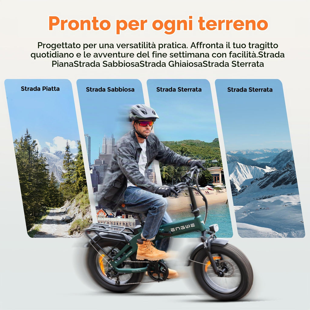 ENGWE EP-2 3.0 BOOST Bici Elettrica Pieghevole, Batteria Da 48 V 13,5Ah