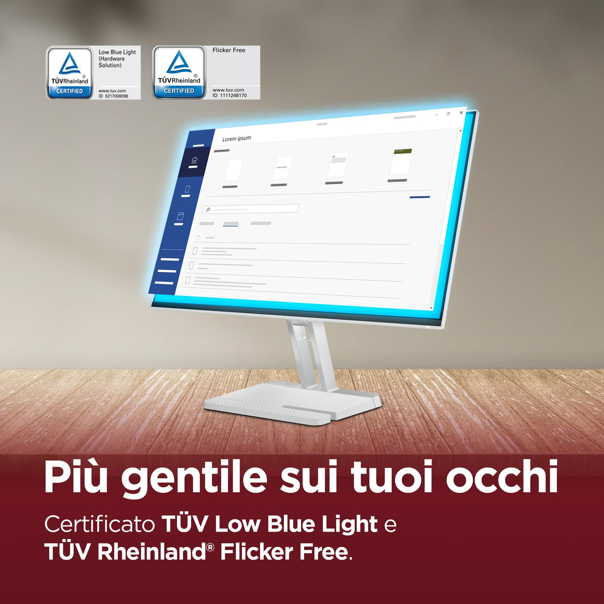 Lenovo L27-45 Monitor IPS 27" Full HD, 144Hz, 1ms, Altoparlanti integrati, HDMI e VGA, Ideale per Gaming, Studio e Home Office, VESA 100x100mm, AMD FreeSync, Inclinazione Regolabile