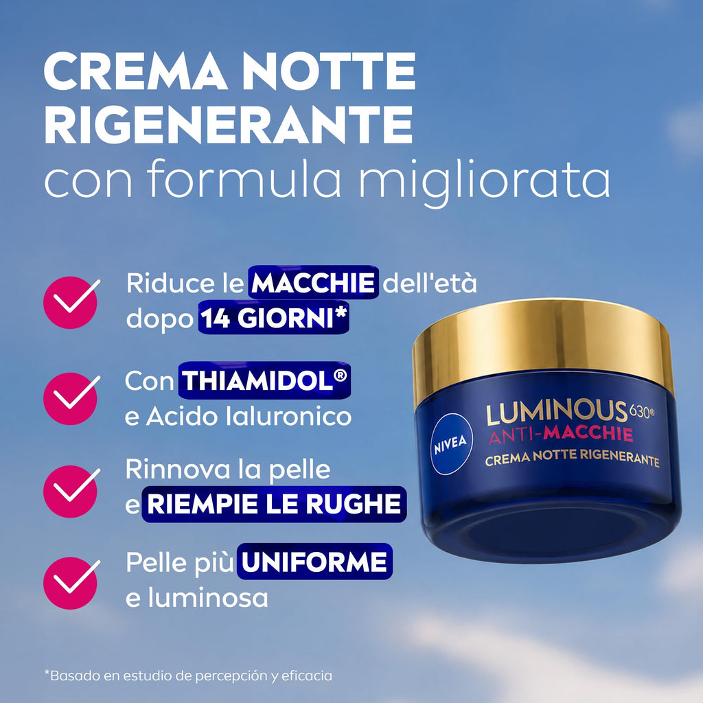 NIVEA Luminous630 Fluido Viso Anti-Macchie UV, SPF 50, 40 ml