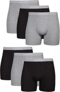 Hanes Men's Underwear Boxer Briefs Pack, Cool & Breathable Cotton Moisture-wicking Underwear for Men, No Ride Up