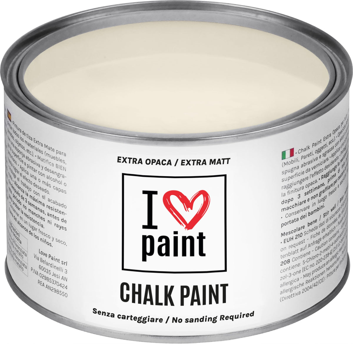 I LOVE paint Cera Trasparente per Chalk Paint e Legno 375ml - Non Altera il Colore Originale - Perfetta per Superfici Porose e Restauro - Con Cera d'Api e Cere Nobili