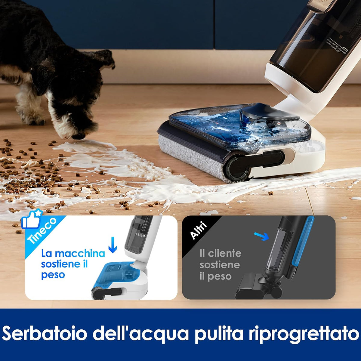 Tineco Floor ONE Stretch S6 AspirapolvereLavapavimenti, FlashDry, iLOOP