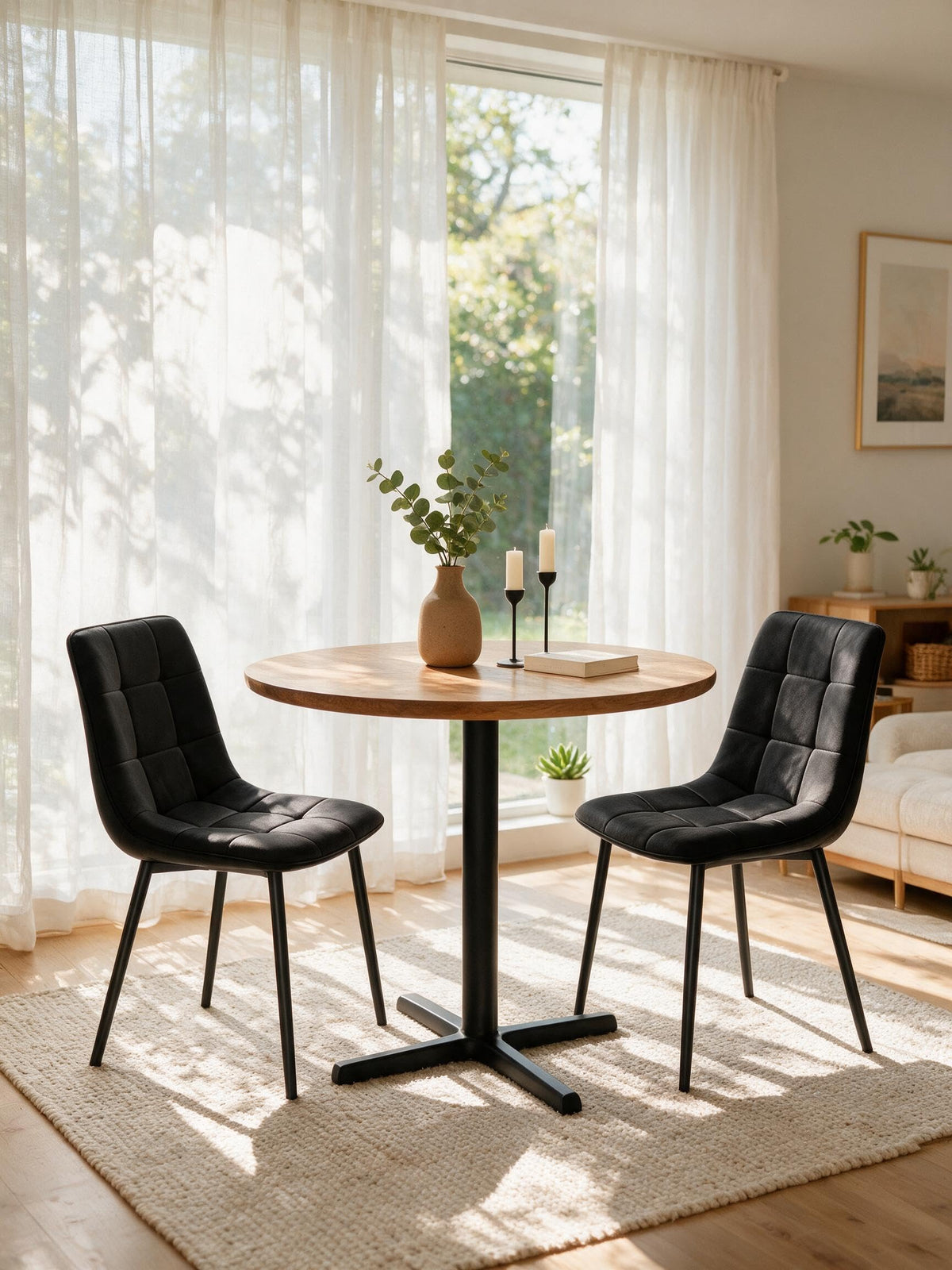 EUGAD Sedie Sala da Pranzo da 4 Pezzi, Sedia in Velluto con Gambe in Metallo, per Camera da Letto, Soggiorno, Grigio Scuro
