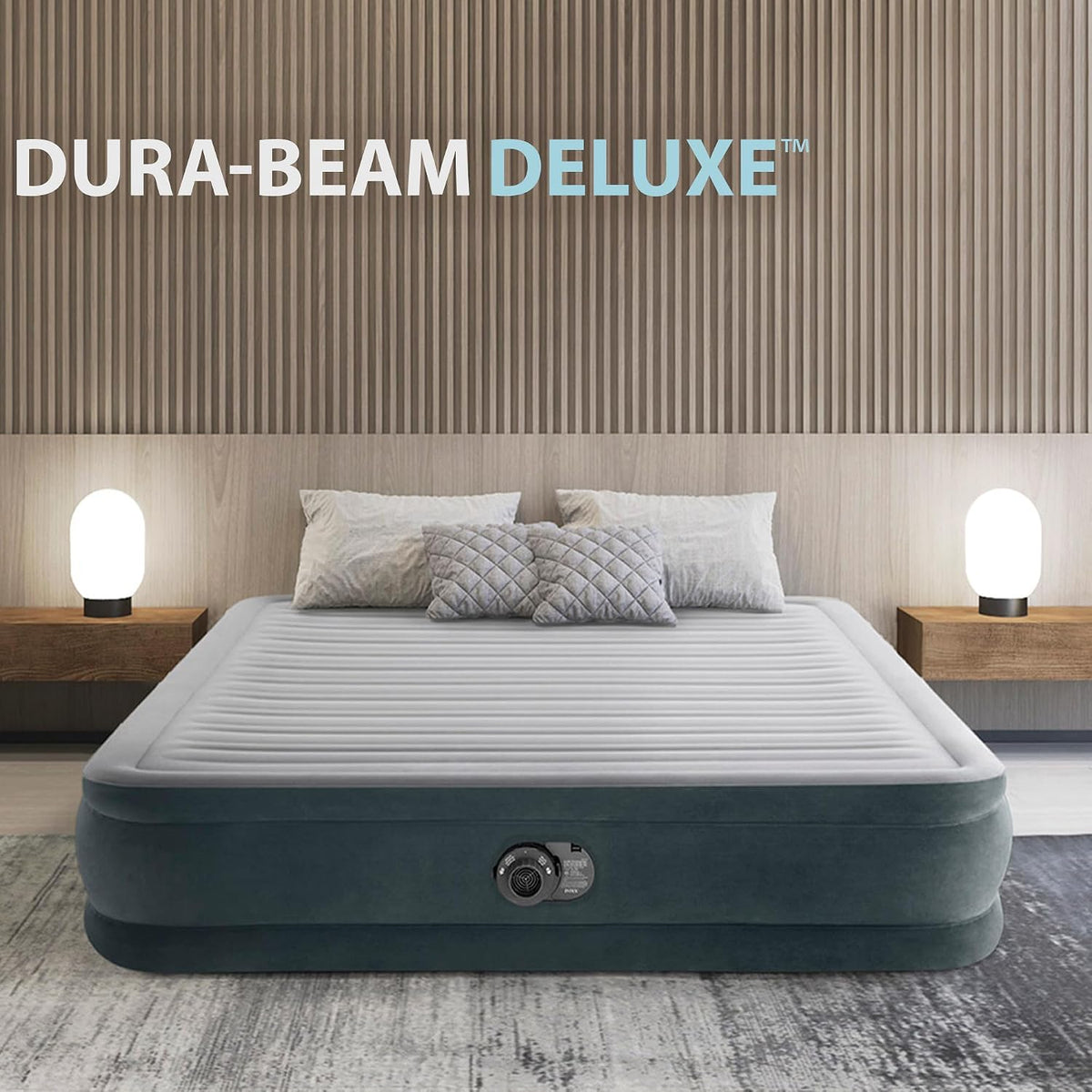 Intex 64414ND - Materasso Dura-Beam Comfort Plush Elevated Matrimoniale, 152x203x46 cm