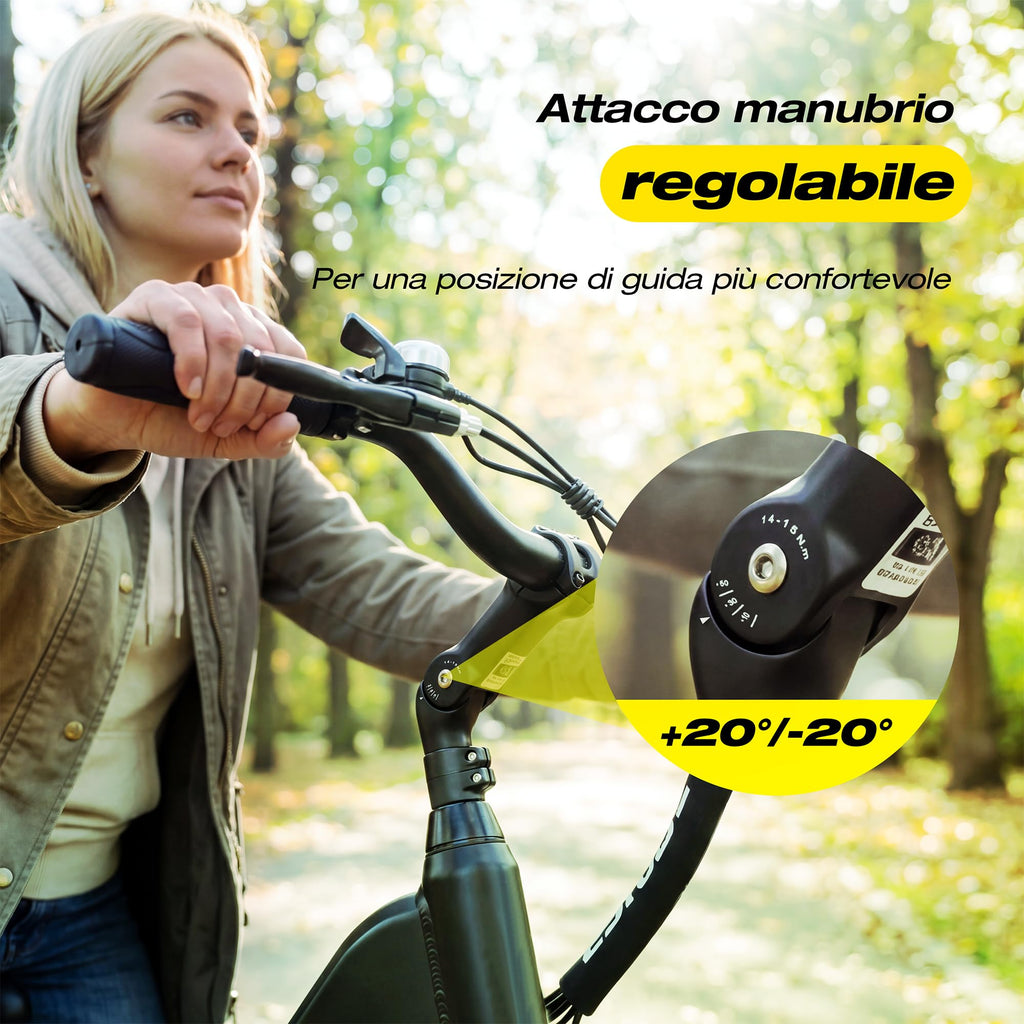 ESKUTE C202 Bicicletta Elettrica 48V 17,5Ah per Adulti 26”, Batteria Rimovibile, E-Bike da Città per Pendolari, Cambio 7 Velocità, 25 km/h, Autonomia fino a 110 km