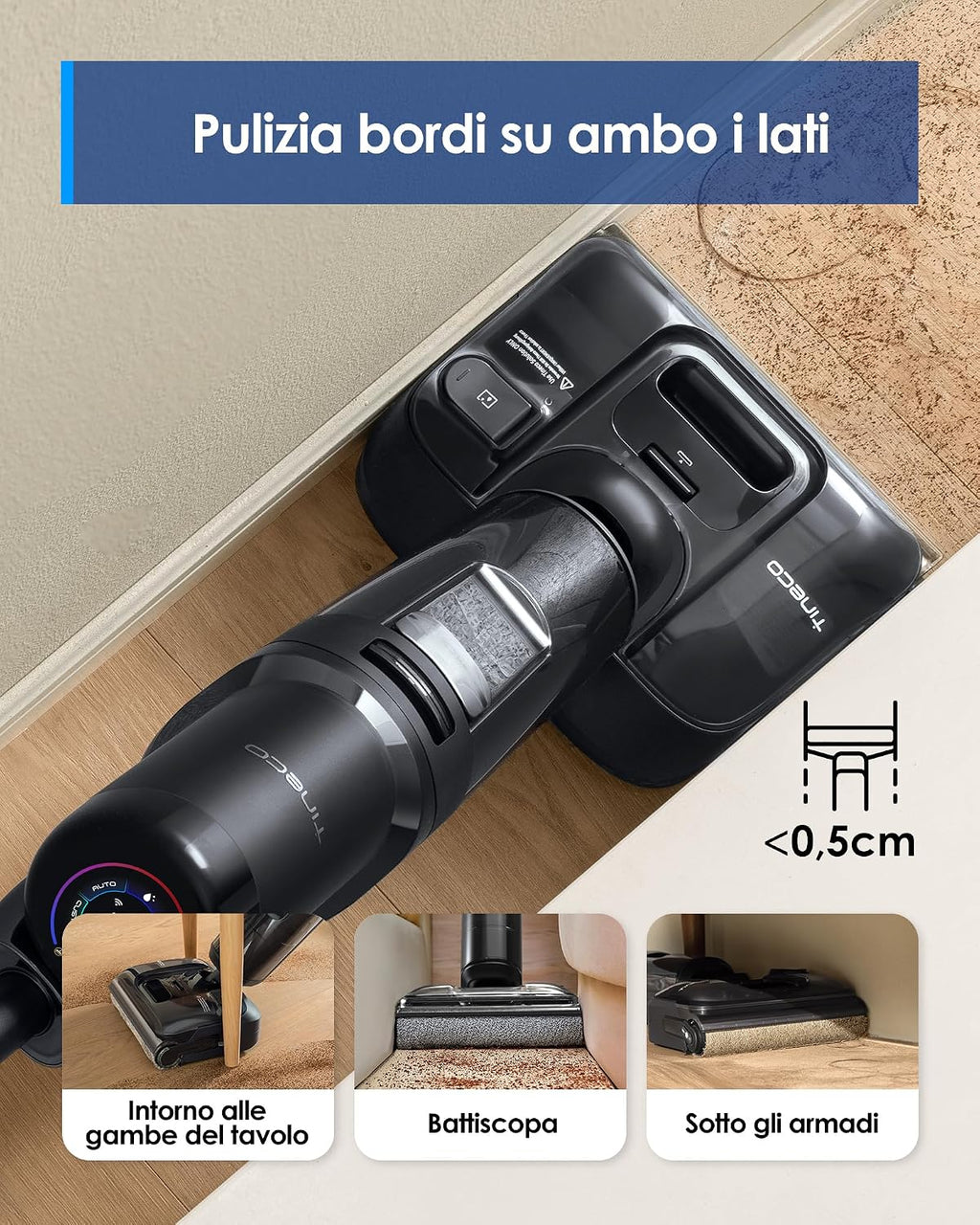 Tineco Floor ONE S7 Stretch Ultra Lavapavimenti aspirapolvere senza fili