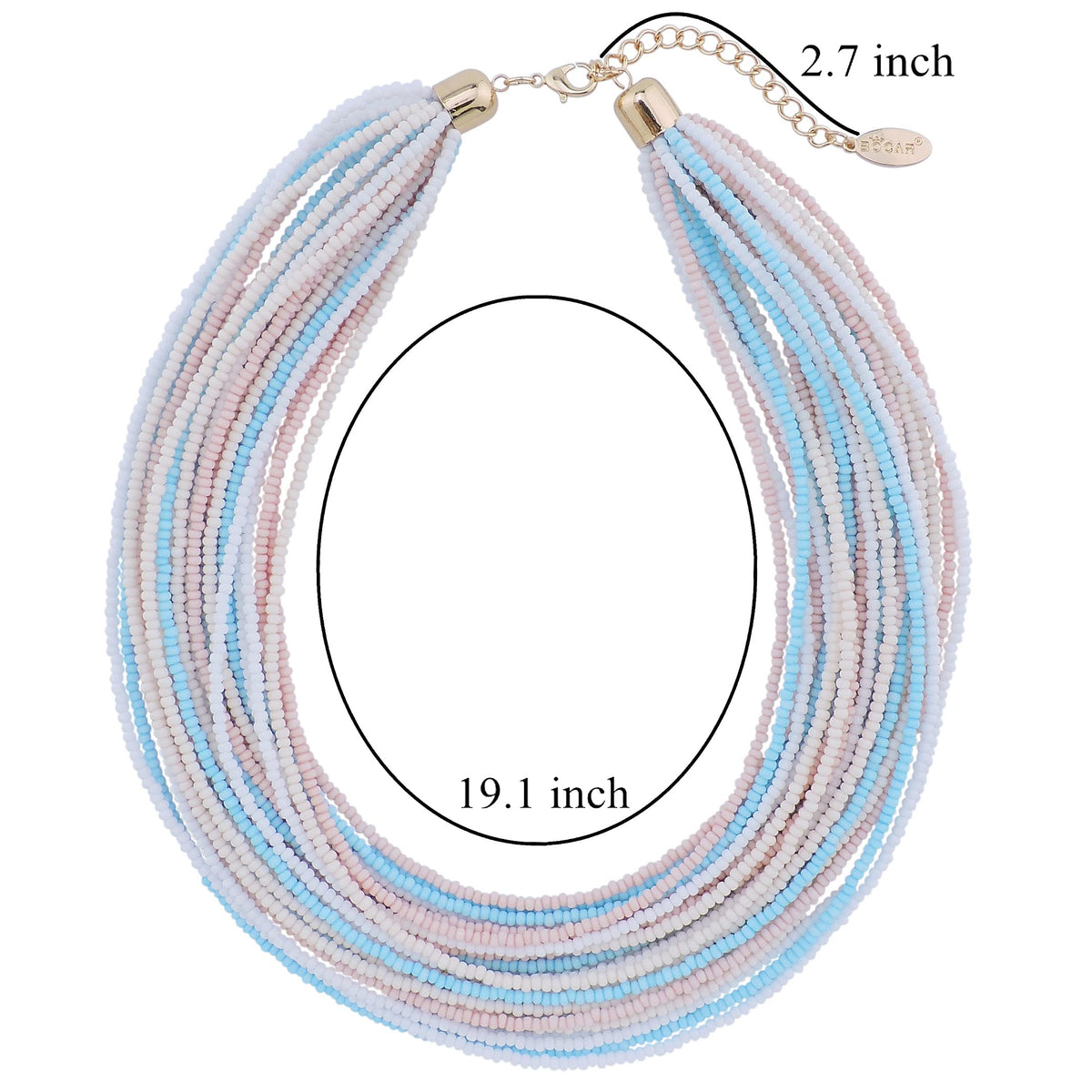 Bocar Multi Layer Chunky Bavaglino dichiarazione perle semi, collare collana per donne regalo (NK-10351)