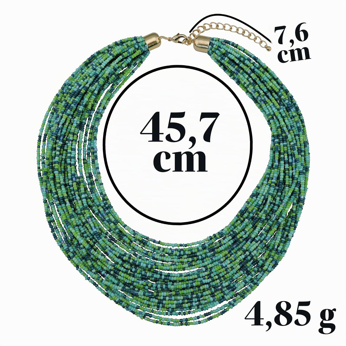 Bocar Multi Layer Chunky Bavaglino dichiarazione perle semi, collare collana per donne regalo (NK-10351)