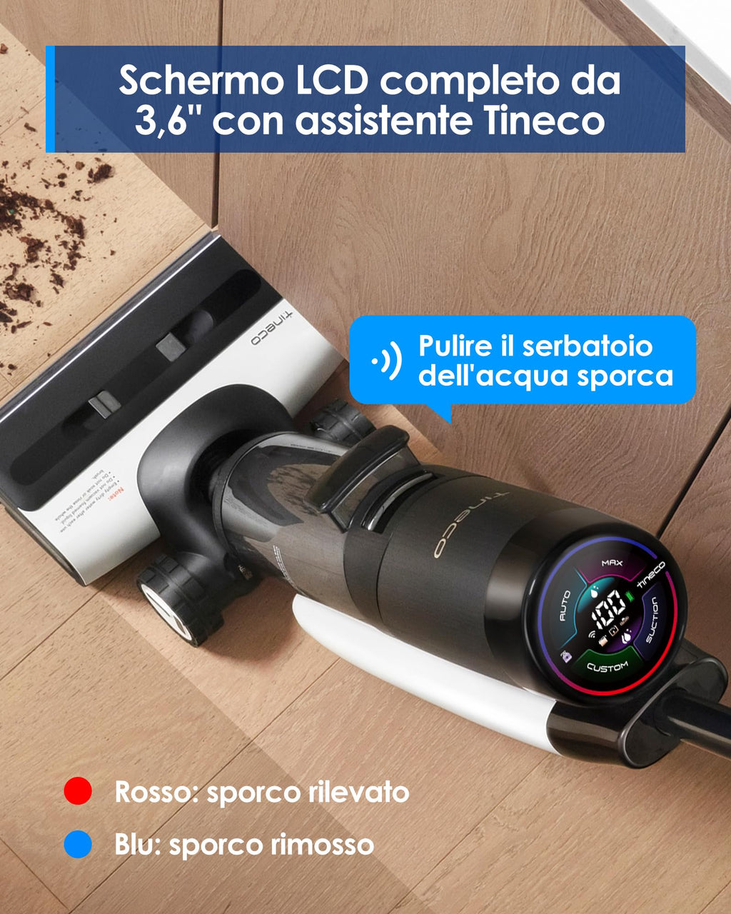 Tineco Floor ONE S7 Stretch Ultra Lavapavimenti aspirapolvere senza fili