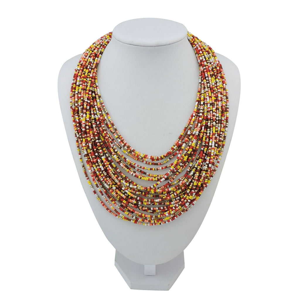 Bocar Multi Layer Chunky Bavaglino dichiarazione perle semi, collare collana per donne regalo (NK-10351)